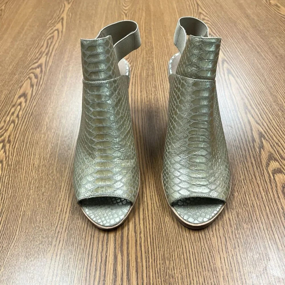Donald J Pliner Khloe Slingback Booties Clogs Shoes‎ Size 10M High platform Gold